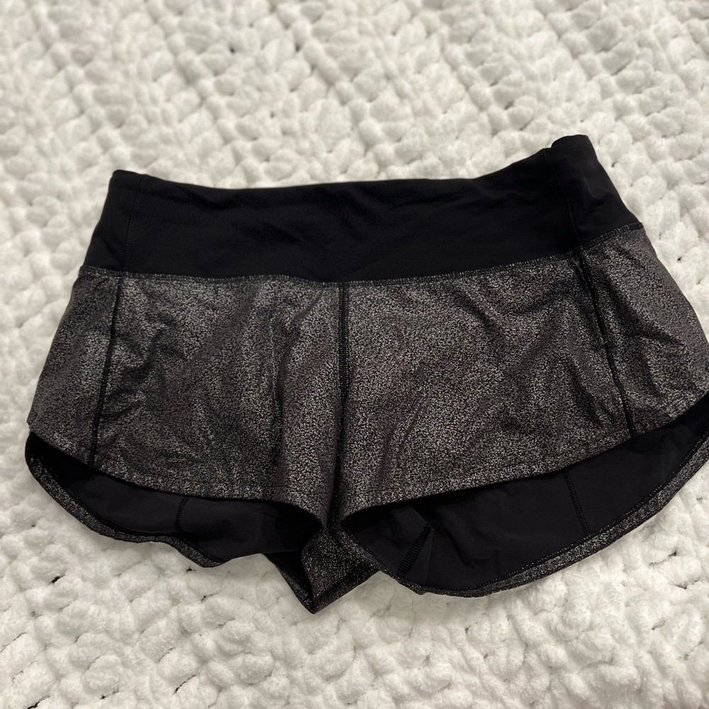 Lululemon Speed Up Shorts Sparkle Gray size 4